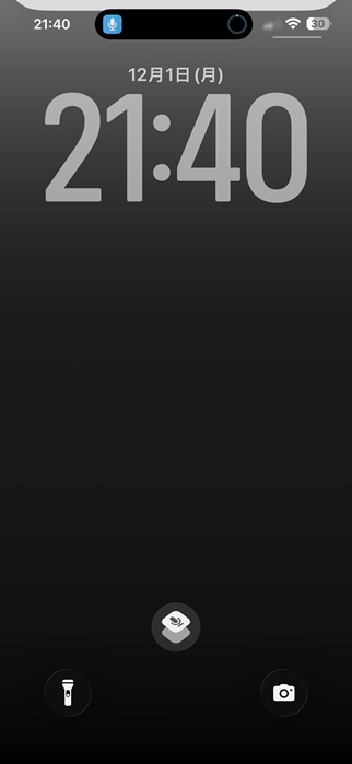 ロック画面からの実行